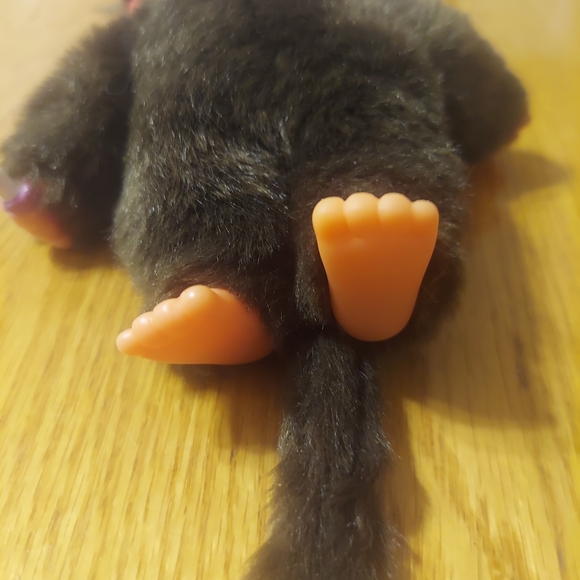 Monchhichi Brown and Purple Plush Doll - Picture 2 of 4